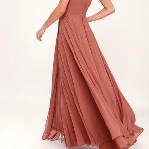Lulus All About Love Rusty Rose Maxi Dress